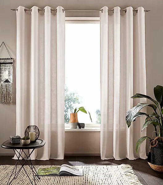 my home Gardine »Nora«, (1 St.), Blickdicht, Leinenlook, Polyester günstig online kaufen