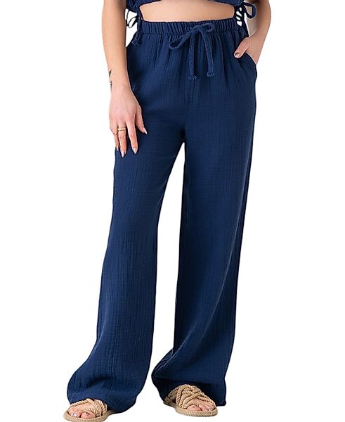 WENOR Palazzohose Musselin Damen Sommerhose 100 % günstig online kaufen