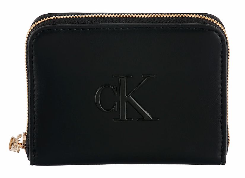 Calvin Klein Geldbörse "RAISED CK MEDIUM ZIP AROUND", Damen Geldbeutel, Por günstig online kaufen