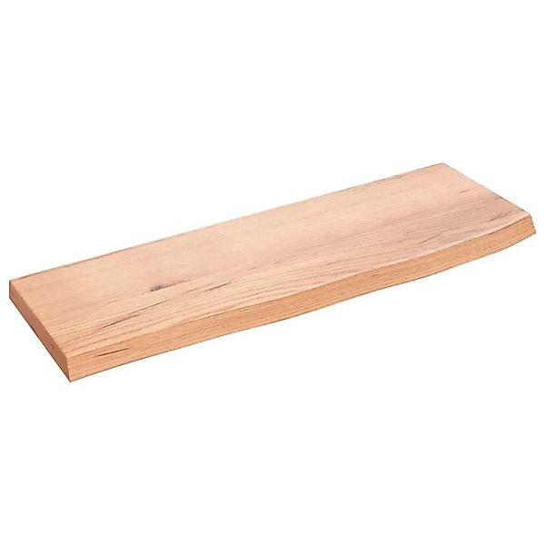 vidaXL Wandregal Hellbraun 60x20x2 cm Massivholz Eiche Behandelt 363641 günstig online kaufen