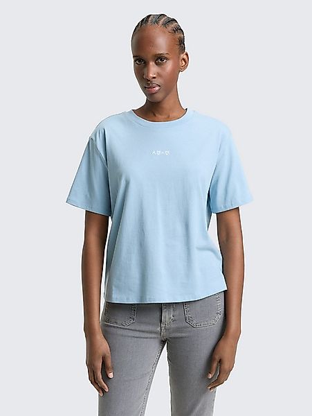 TOM TAILOR Denim T-Shirt T-Shirt Boxy Fit T-Shirt mit Stickerei günstig online kaufen