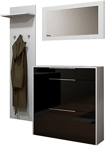 borchardt Möbel Garderoben-Set "Oliva, Hängeschuhschrank, Spiegel, Garderob günstig online kaufen