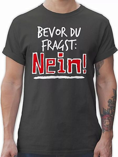 Shirtracer T-Shirt Bevor du fragst - weiß Sprüche Statement mit Spruch günstig online kaufen