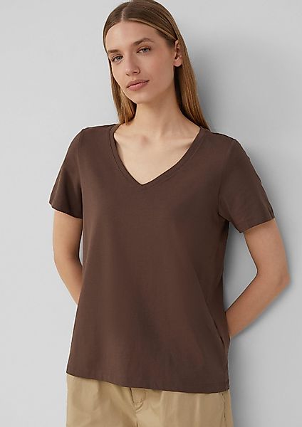 s.Oliver Kurzarmshirt T-Shirt T-Shirt mit V-Ausschnitt günstig online kaufen