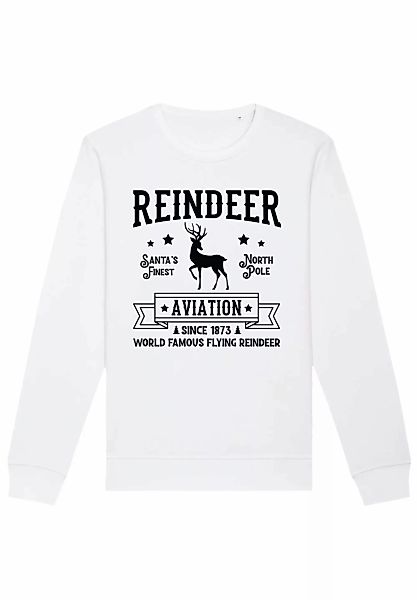 F4NT4STIC Sweatshirt "Weihnachten Reindeer Aviation Retro Sign", Premium Qu günstig online kaufen