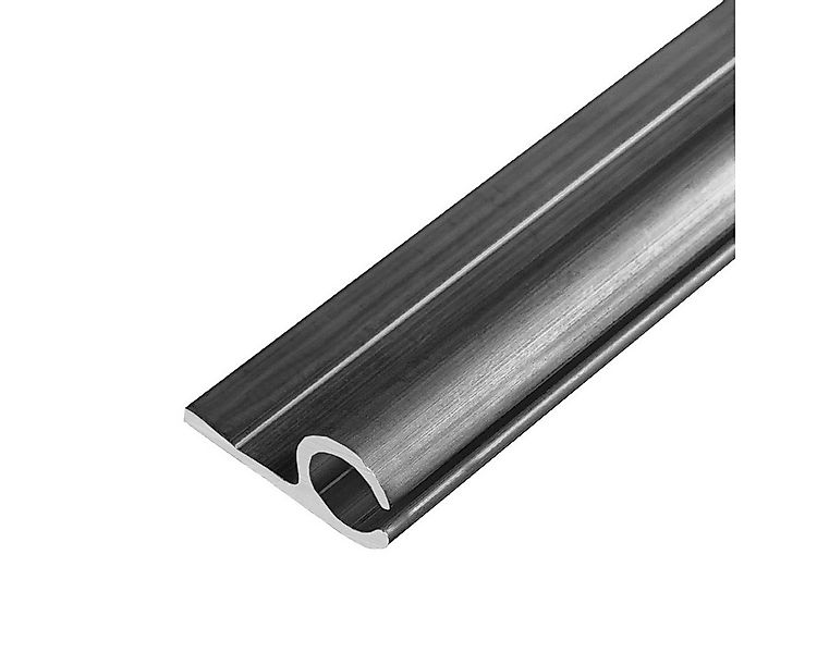 LYSEL® U-Laufschiene Kederschiene Kederleiste Aluminium 0° anthrazit RAL 70 günstig online kaufen