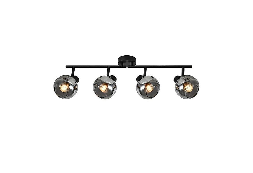 ZMH Deckenleuchte Wohnzimmer 350° Drehbar Rauchgrau Glas Retro Flurlampe fü günstig online kaufen