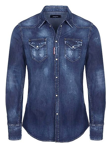 Dsquared2 Langarmhemd Dsquared2 Hemd Classic Western shirt navy günstig online kaufen