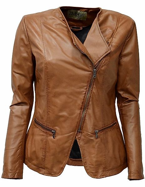 Zimmert Leather Lederjacke Milla weiches Velourleder, Lammnappa Schwarz, Cr günstig online kaufen