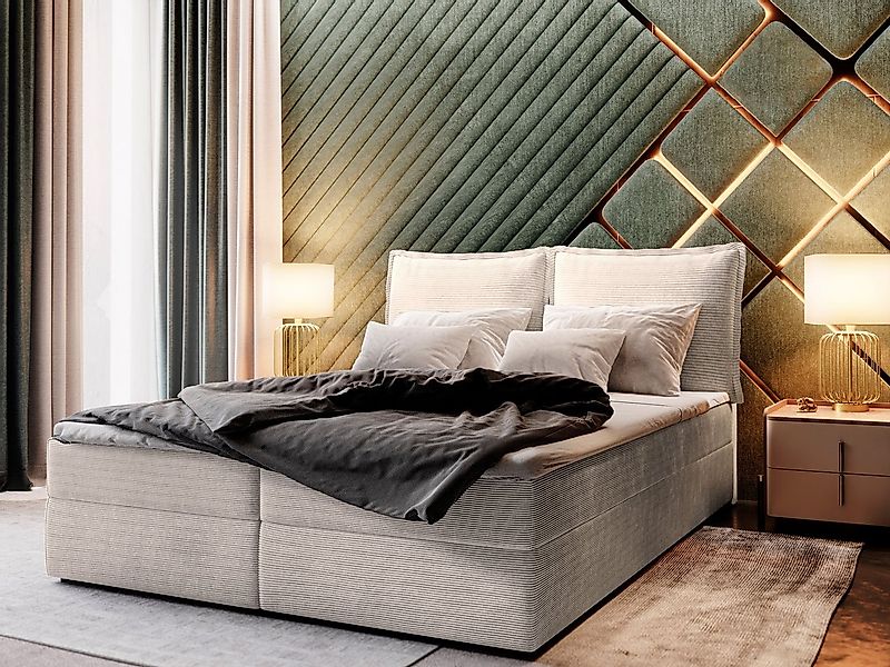 Masseno Boxbett LENTE 180x200 cm mit Bonell Matratze und Topper günstig online kaufen