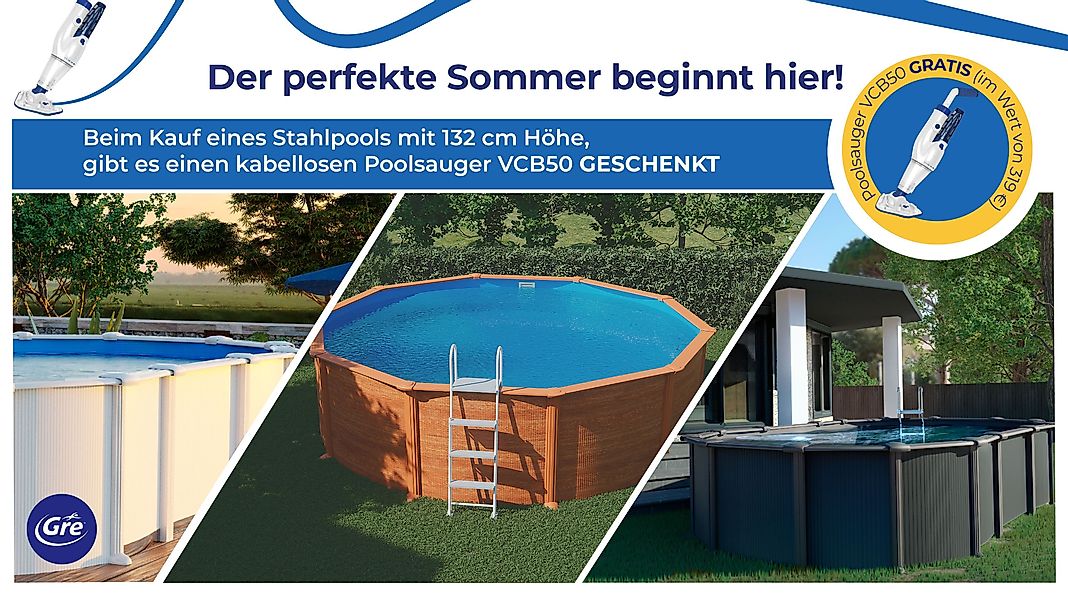 Gre Ovalpool ISLANDIA (Komplett-Set, 5-tlg), Maße günstig online kaufen