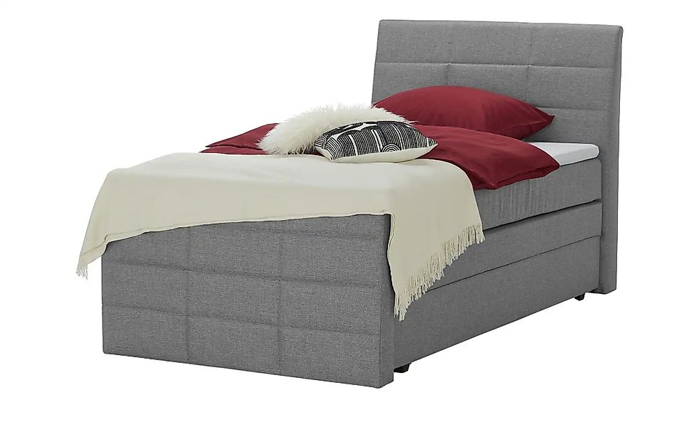 Boxspringbett mit Bettkasten und Topper Baron ¦ grau ¦ Maße (cm): B: 149 H: günstig online kaufen