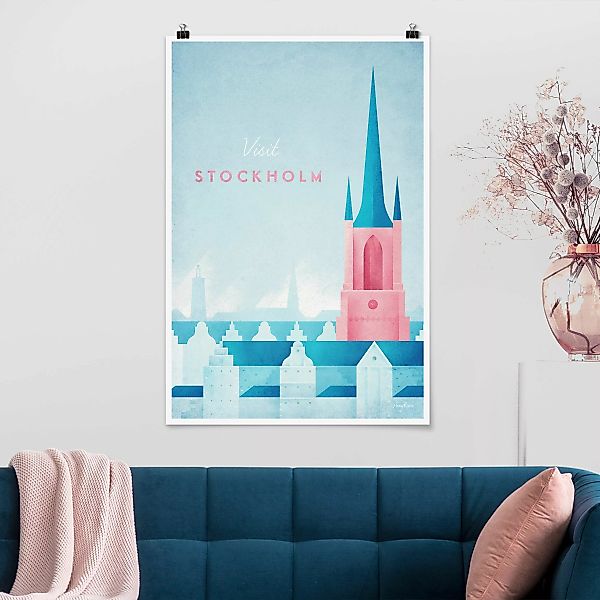 Poster Architektur & Skyline - Hochformat Reiseposter - Stockholm günstig online kaufen