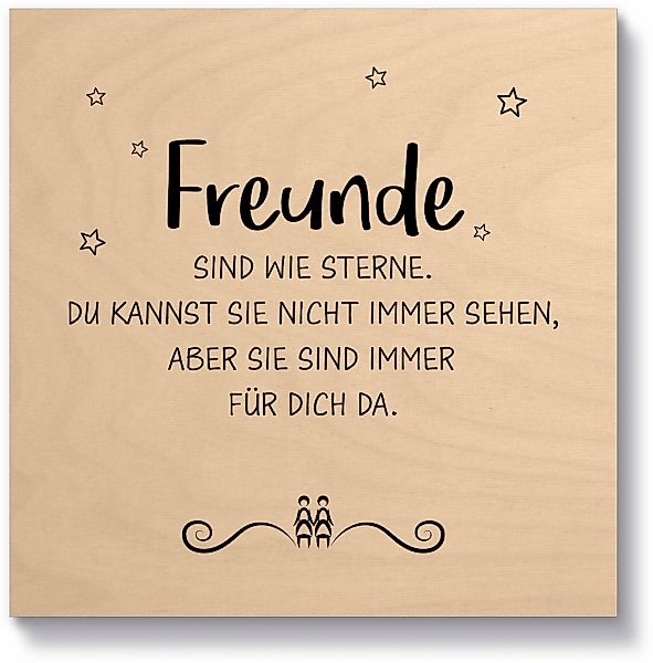 Artland Holzbild "Freunde II", Sprüche & Texte, (1 St.) günstig online kaufen