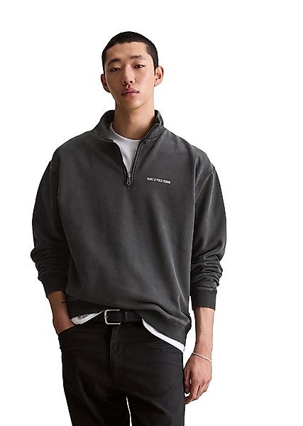 Marc O'Polo DENIM Sweatshirt Troyerkragen, relaxed fit, Logoprint günstig online kaufen