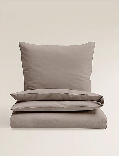 BIERBAUM Bettwäsche Biber Uni, Biber, 2 teilig, Schlichtes Unidesign: Zeitl günstig online kaufen