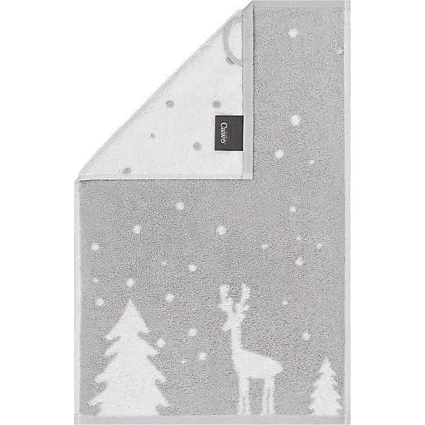 Cawö Handtücher WINTER EDITION Rudi im Schnee 6271 - Farbe: platin/weiß - 7 günstig online kaufen