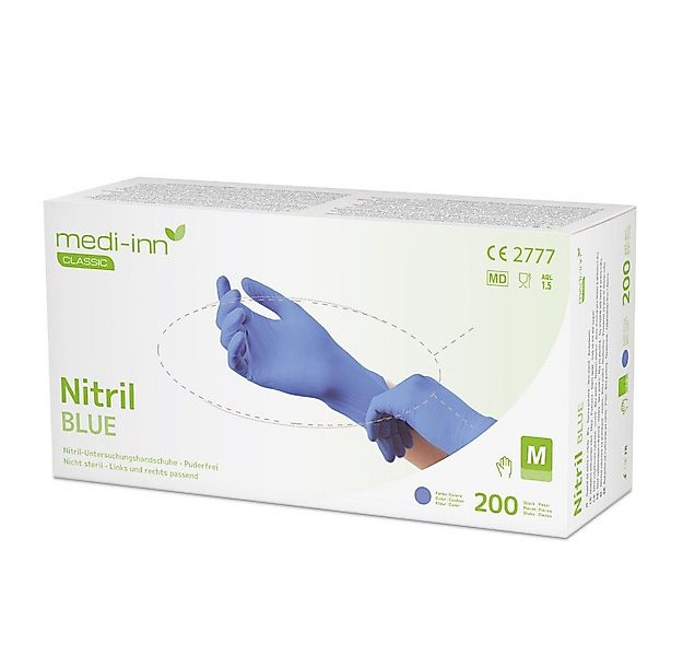 Medi-Inn Nitril-Handschuhe Nitril blue Einmalhandschuhe Big Box puderfrei b günstig online kaufen