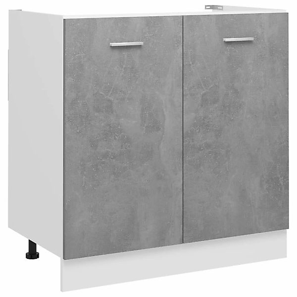 Spülenunterschrank Betongrau 80x46x81,5 Cm Spanplatte günstig online kaufen