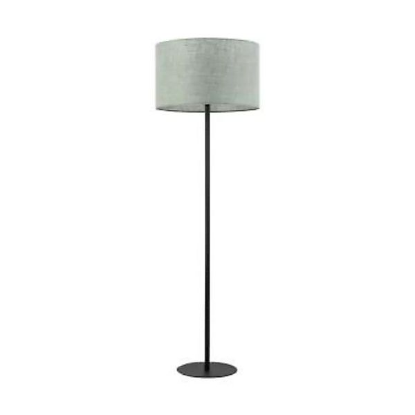 Stehlampe Wohnzimmer 159 cm Stoffschirm Grün Schwarz E27 günstig online kaufen