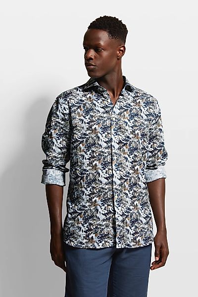 bugatti Langarmhemd, mit Blumen-Print günstig online kaufen