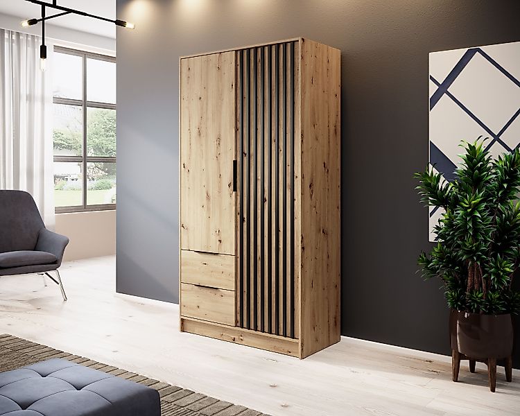 MOEBLO Kleiderschrank JOHN (Latten aus Holz, günstig online kaufen