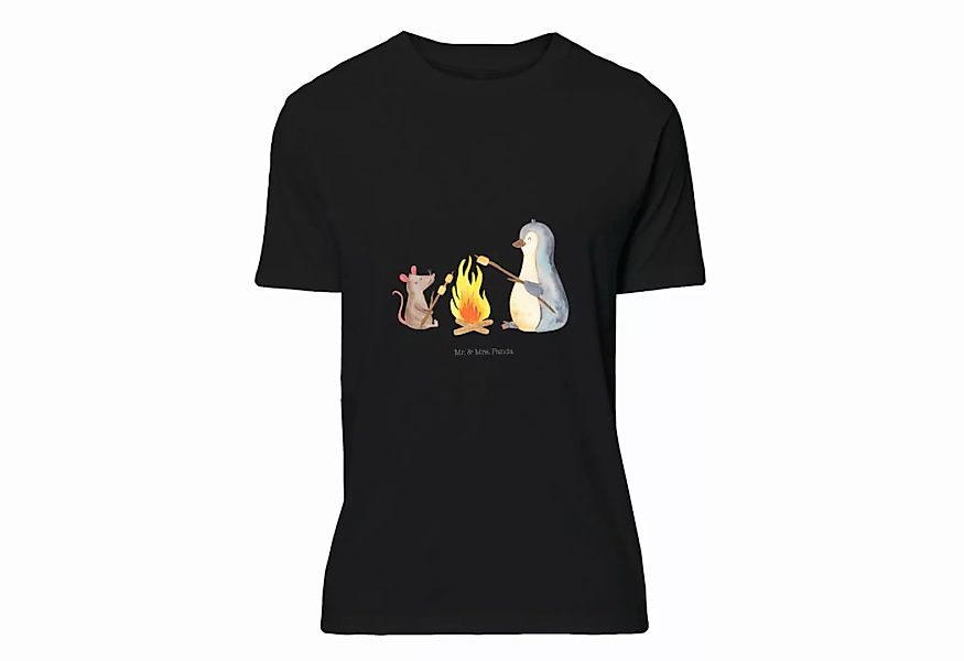 Mr. & Mrs. Panda T-Shirt Pinguin Lagerfeuer - Schwarz - Geschenk, Frauen, T günstig online kaufen