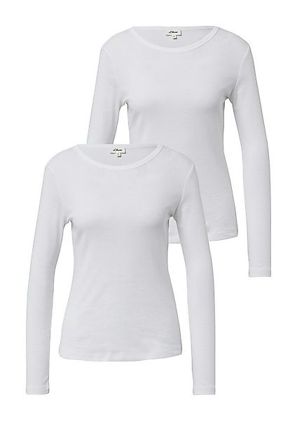 s.Oliver Langarmshirt (2-tlg) mit Rundhalsausschnitt, 2er Pack günstig online kaufen