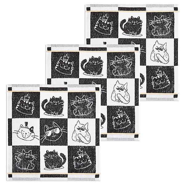 Kracht Geschirrtuch Cool Cat, (Set, 3-tlg., günstig online kaufen