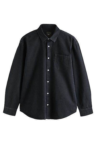 Next Langarmhemd Langärmeliges Jeanshemd aus 100 % günstig online kaufen