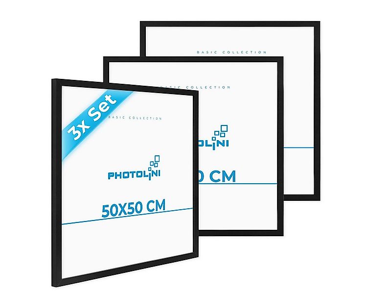 PHOTOLINI Bilderrahmen 3er Set modern mit bruchsicherem Acrylglas, Holz MDF günstig online kaufen