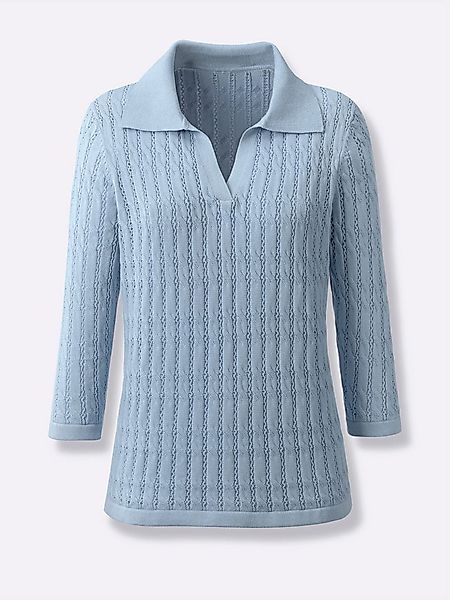 Witt Strickpullover Polopullover 3/4-Arm günstig online kaufen