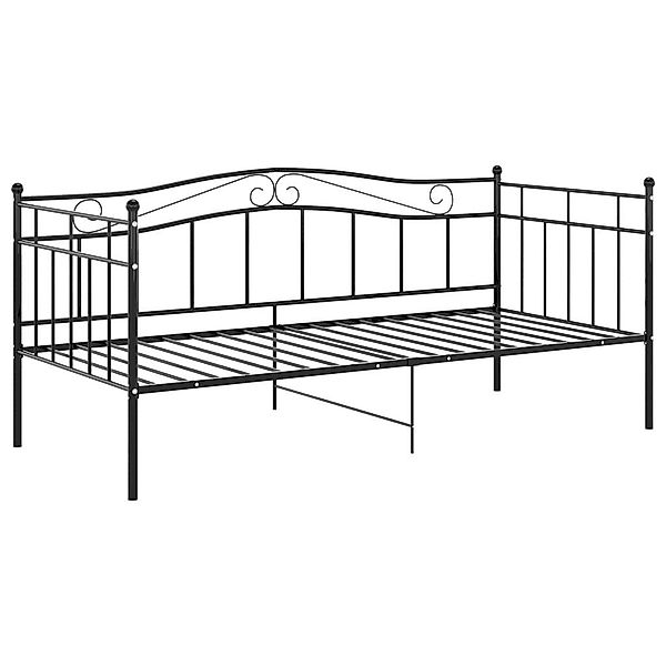 vidaXL Bett Schlafsofa Bettgestell Schwarz Metall günstig online kaufen