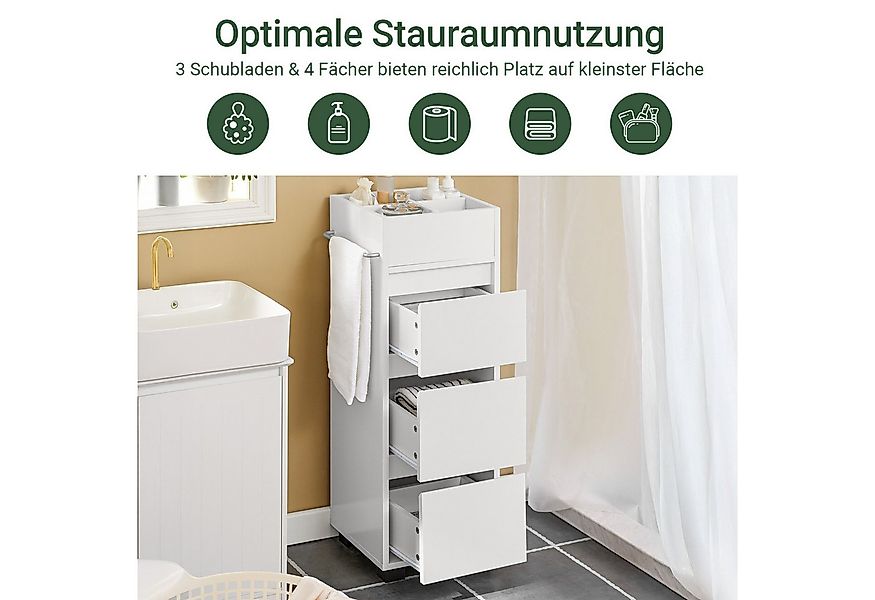 SoBuy Midischrank BZR29, Badschrank schmal, Badezimmerschrank Badkommode Be günstig online kaufen