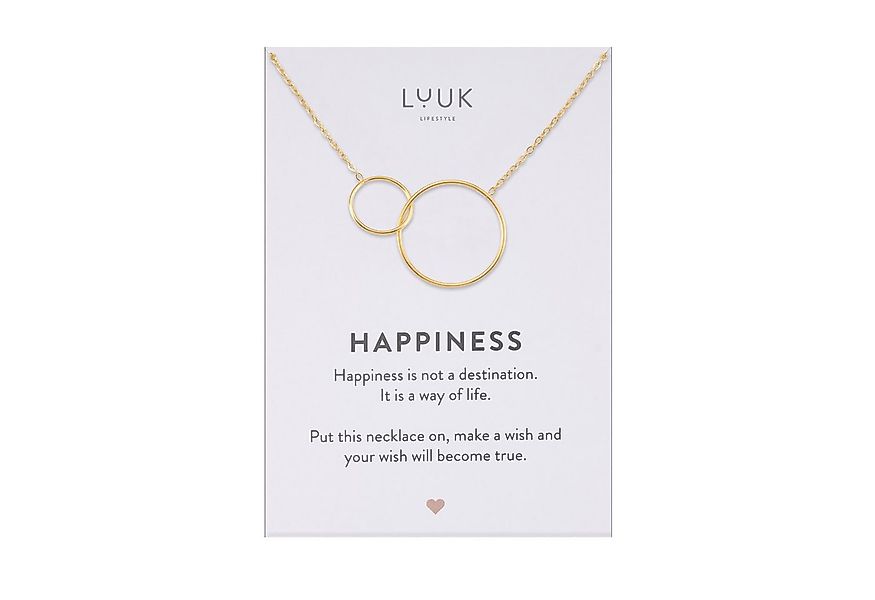 LUUK LIFESTYLE Kette mit Anhänger Verschlungene Kreise, geschmackvolle Gesc günstig online kaufen