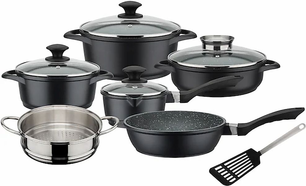 GSW Topf-Set »Gourmet Granit« Aluminiumguss Set, Kochtopf 20/24, Stieltopf günstig online kaufen