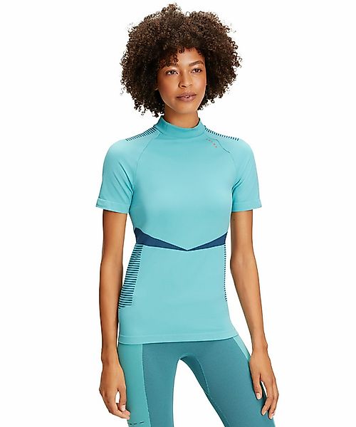 FALKE Damen T-Shirt Stehkragen, XS-S, Blau, 37942-696001 günstig online kaufen