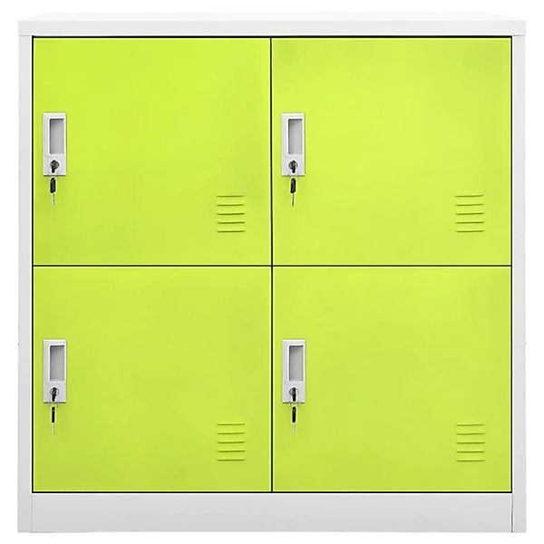 vidaXL Schließfachschrank Hellgrau und Grün 90x45x92,5 cm Stahl Modell 1 günstig online kaufen