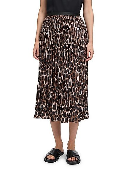 Betty&Co Midirock Betty & Co Plisseerock mit Animalprint Druck günstig online kaufen