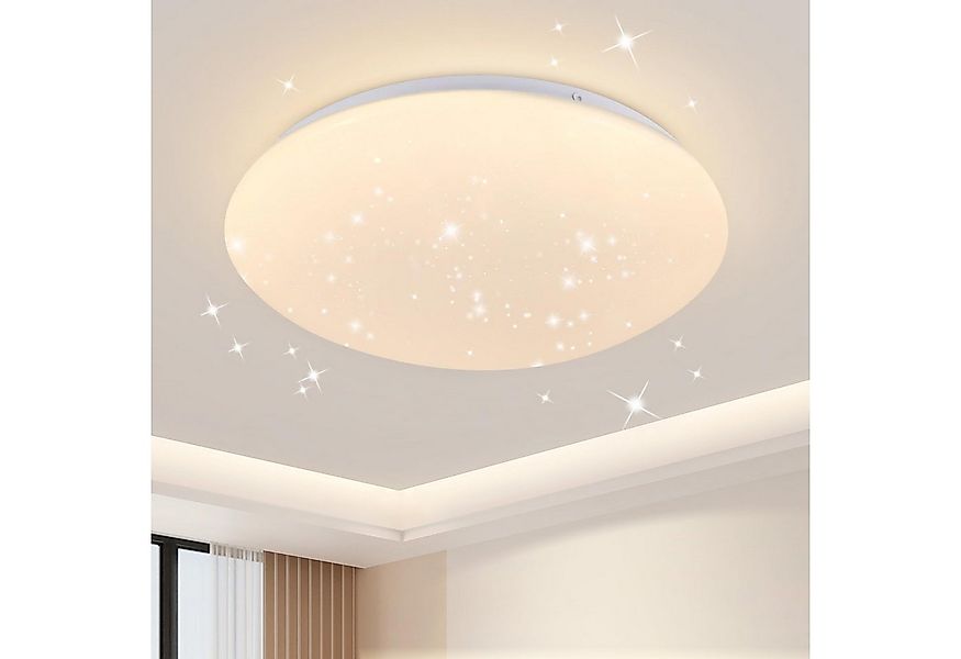 Nettlife LED Deckenleuchte Sternenhimmel Weiß Schlafzimmer Deckenlampe 12W günstig online kaufen