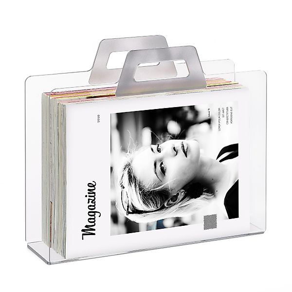 relaxdays Zeitungsständer Transparenter Zeitungsständer aus Acryl, günstig online kaufen