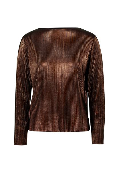 Zero Kurzarmshirt Damen Plissee-Shirt strukturiert (1-tlg) günstig online kaufen