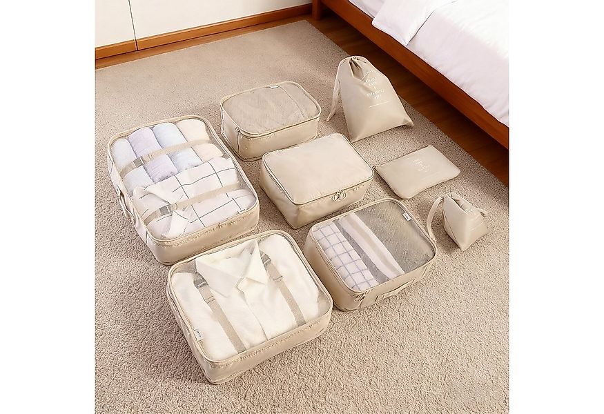 REDOM Kofferorganizer 8-teiliges Reiseaufbewahrungsset Gepäckorganizer-Set günstig online kaufen