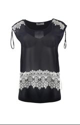 Passioni Blusentop transparent in schwarz mit günstig online kaufen