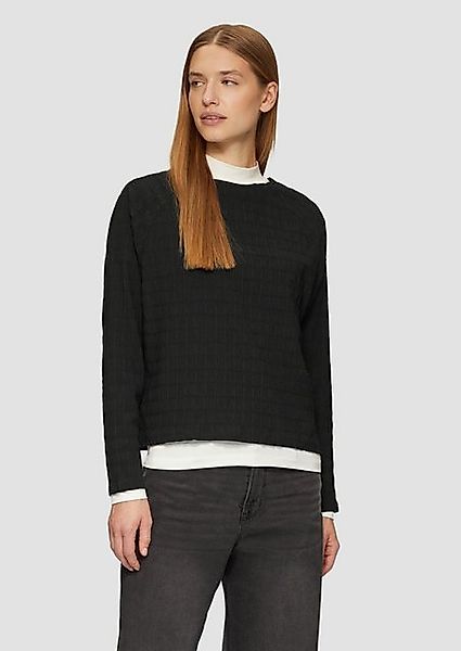 s.Oliver Langarmshirt Strukturiertes Jersey-Shirt mit Raglan-Ärmeln günstig online kaufen