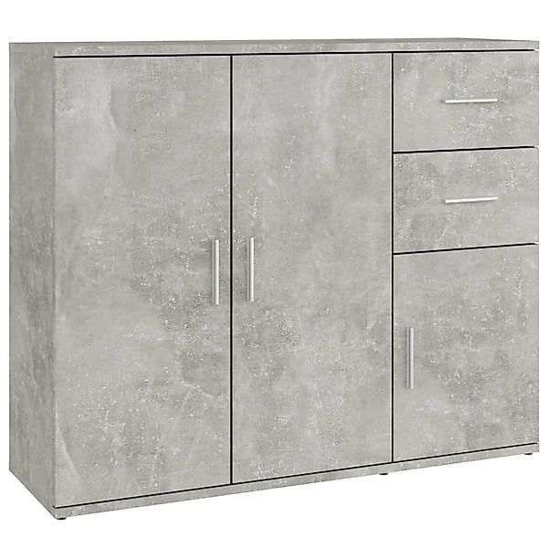 furnicato Sideboard Betongrau 91x29,5x75cm Holzwerkstoff (1 günstig online kaufen