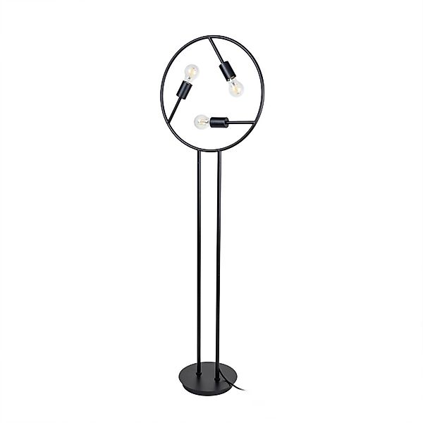 Lucande Stehlampe Linnard 9639760 Design Modern in Schwarz aus Metall 3-fla günstig online kaufen