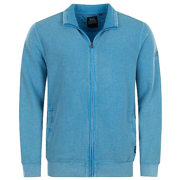 Hajo Sweatjacke im Garment-Dye-Look Farbe lichtblau Größe: 3XL günstig online kaufen