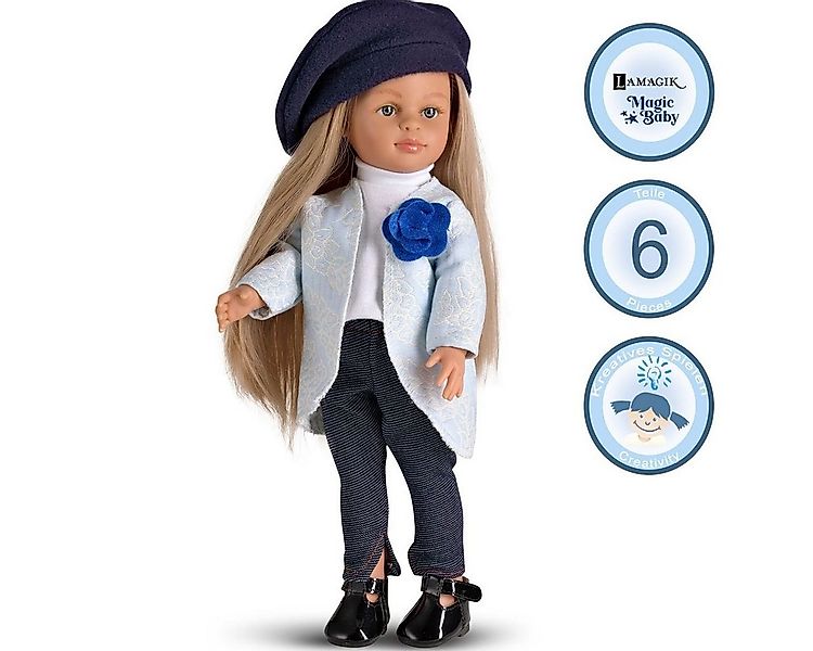 Lamagik Anziehpuppe Clara 33cm mit langen blonden Haaren und Bekleidung günstig online kaufen