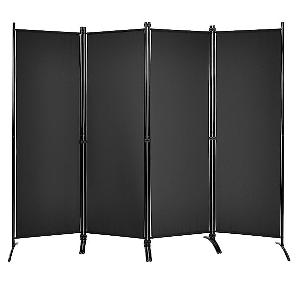 COSTWAY Paravent 4-teilig Raumteiler, Klappbar, Metallrahmen, günstig online kaufen